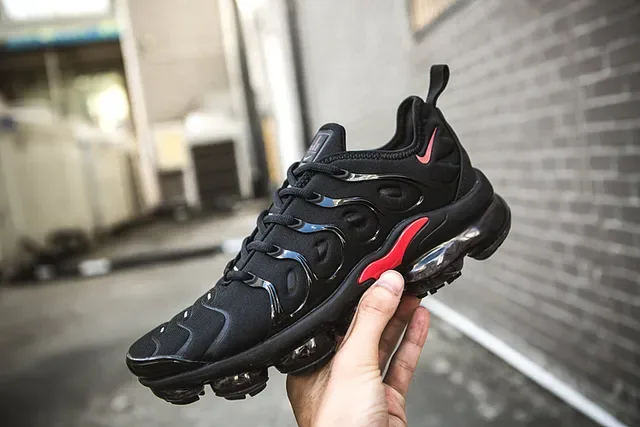 Nike Air VaporMax Plus Black Red Lifestyle Sneakers 11
