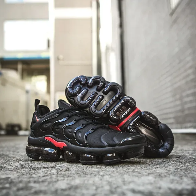Nike Air VaporMax Plus Black Red Lifestyle Sneakers 12