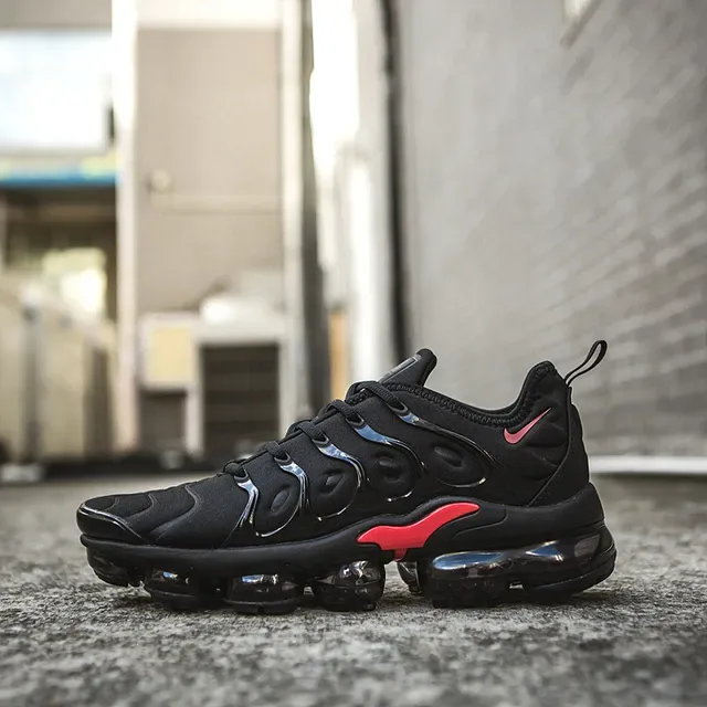 Nike Air VaporMax Plus Black Red Lifestyle Sneakers 16