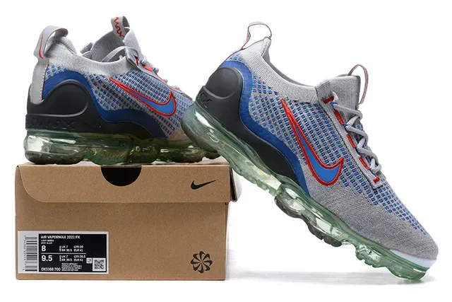 Nike Air VaporMax Plus Gris Bleu Rouge Sneakers Lifestyle 8