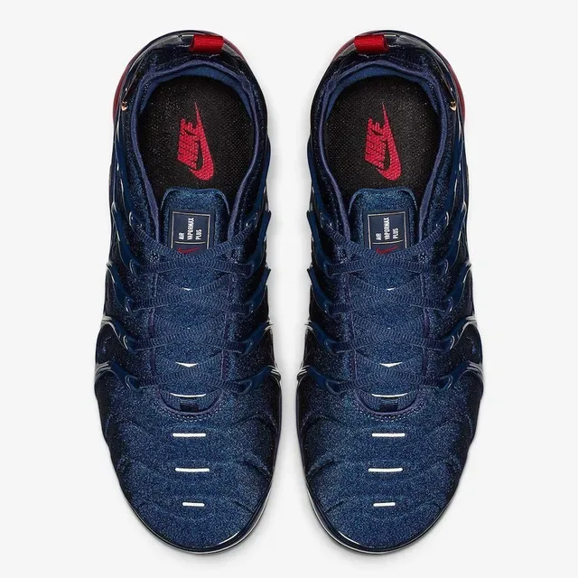 Nike Air VaporMax Plus Chaussures Lifestyle Bleu Marine et Rouge 6