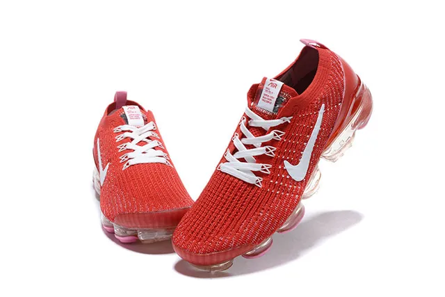 Nike Air VaporMax Tênis de corrida vermelhos brancos rosados 2