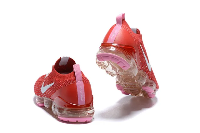 Nike Air VaporMax Tênis de corrida vermelhos brancos rosados 6