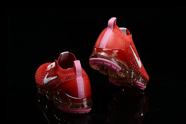 Nike Air VaporMax Tênis de corrida vermelhos brancos rosados 9