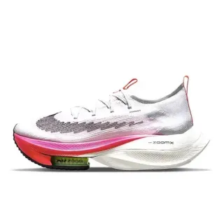 Nike Air Zoom Alphafly Chaussures de course blanc rose upper en knit ingénierie longueur complète mousse ZoomX