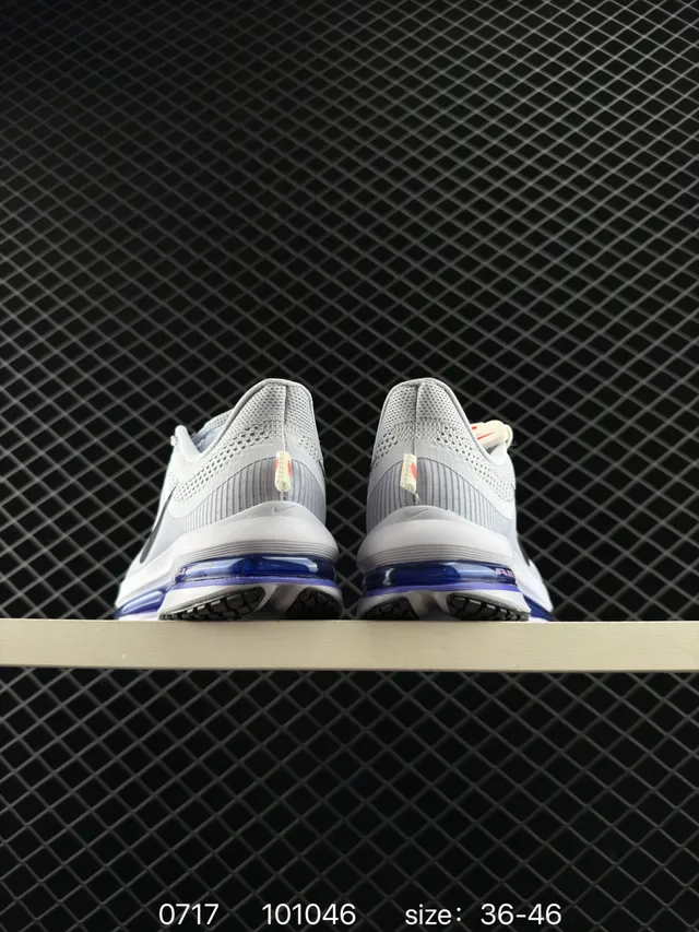 Nike Air Zoom Gray Blue Knit Mesh Upper Visible Unit Running Shoes 4