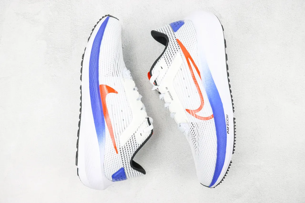 Nike Air Zoom Pegasus 40 সাদা কমলা নীল রানিং জুতো 2
