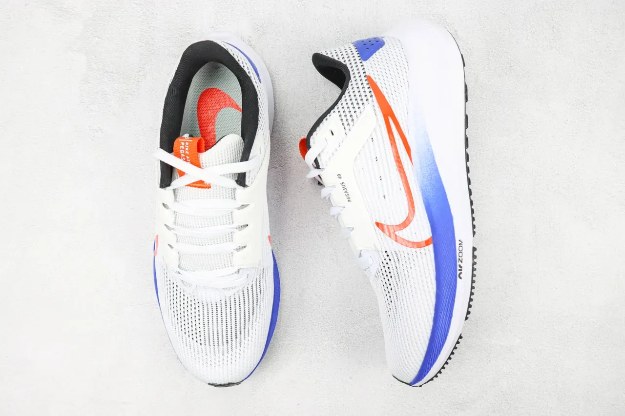 Nike Air Zoom Pegasus 40 সাদা কমলা নীল রানিং জুতো 3