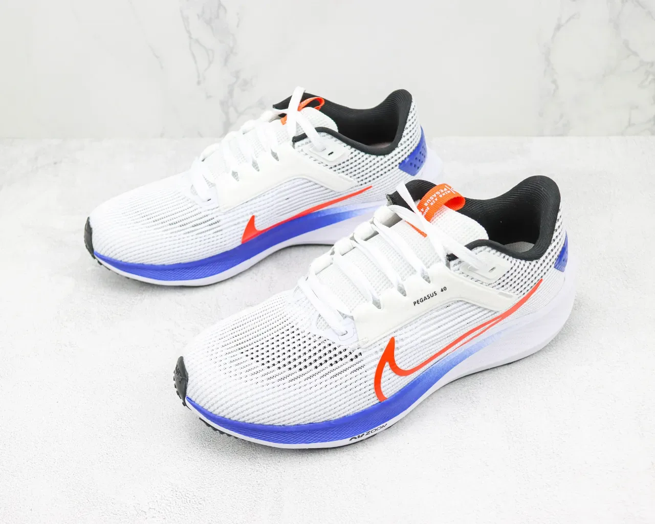 Nike Air Zoom Pegasus 40 সাদা কমলা নীল রানিং জুতো 4