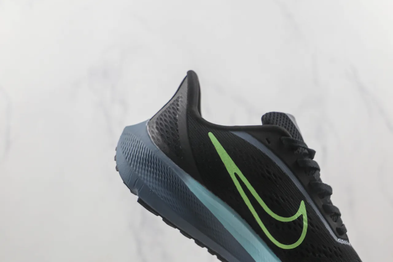 Nike Air Zoom Pegasus Chaussures de course Noir Vert Mesh respirant Upper Layered Color-Blocked Midsole 5