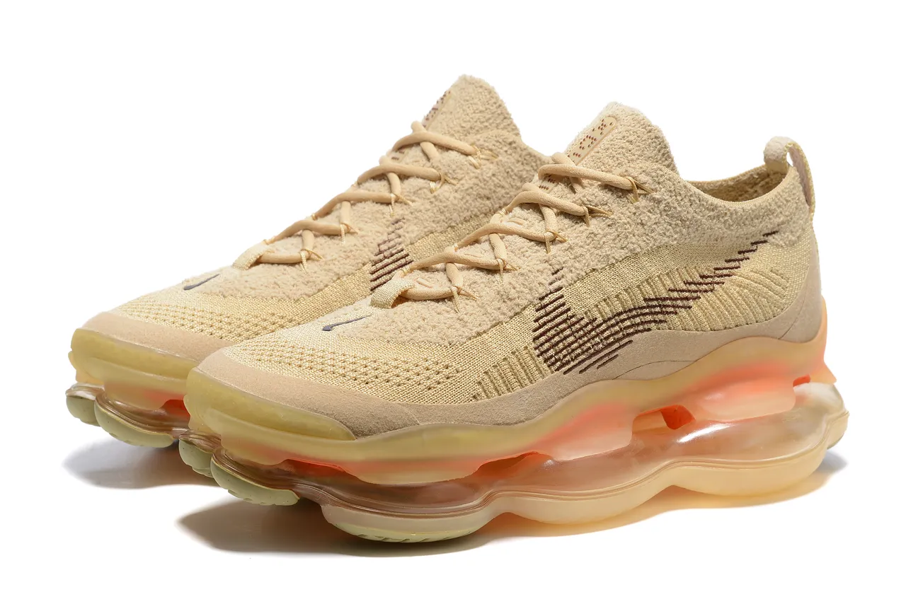 Nike Beige and Orange Translucent Midsole Knit Lifestyle Sneaker 7
