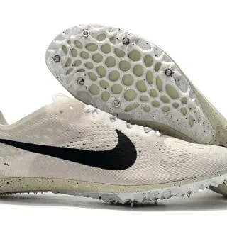 Nike Beige Negro Engineered Knit Upper Honeycomb Plate Zapatos de Running