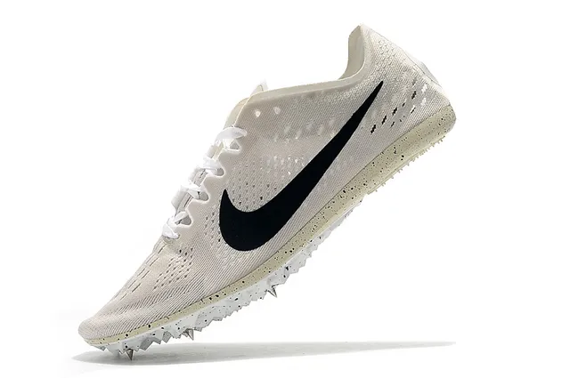 Nike Beige Black Engineered Knit Upper Honeycomb Plate Running Shoes 9