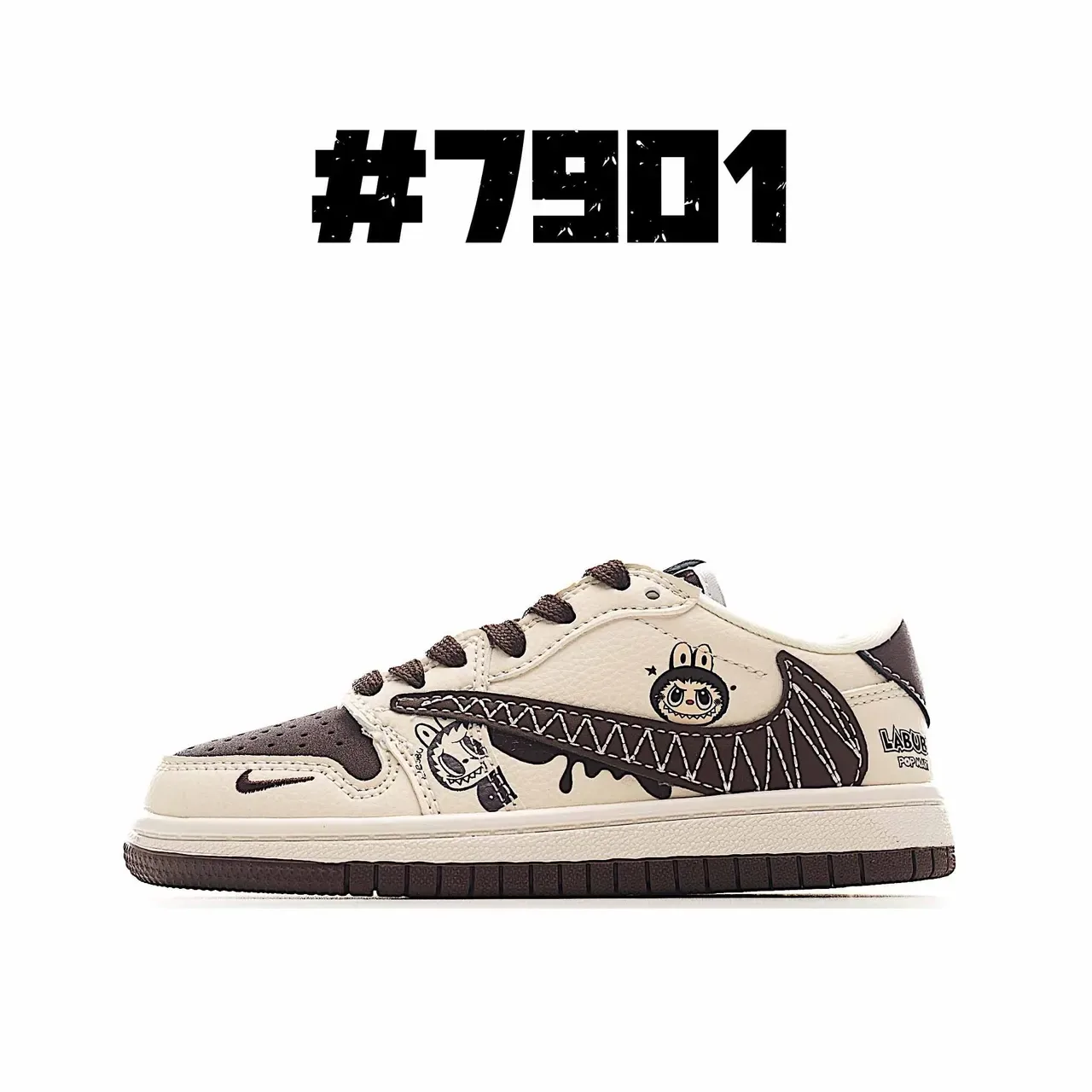 Nike Beige Black Low-Top Padded Collar Lifestyle Sneakers 3