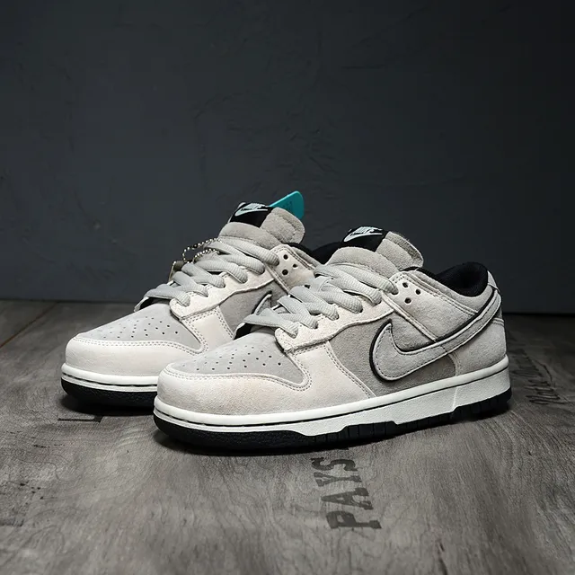 Nike Beige Noir Low-Top Daim Supérieur Chaussures de Skateboard 3