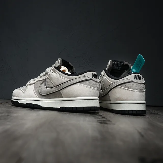 Nike Beige Noir Low-Top Daim Supérieur Chaussures de Skateboard 4