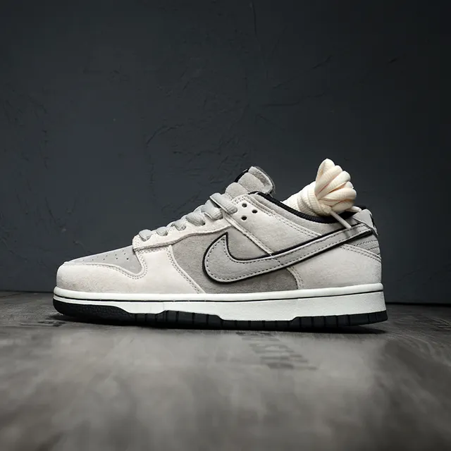 Nike Beige Noir Low-Top Daim Supérieur Chaussures de Skateboard 7