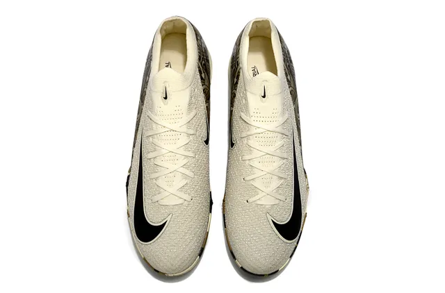 Nike beige noir col chaussette Flyknit empeigne pelouse football chaussures 2