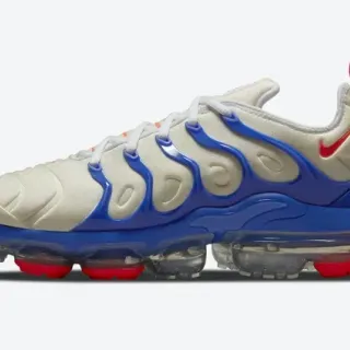 Nike Beige Blue Wavy TPU Cage Visible Air Unit Lifestyle Sneakers
