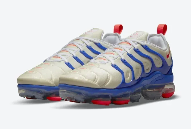 Nike Beige Bleu Cage TPU Ondulée Unité Air Visible Sneakers Lifestyle 2