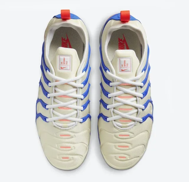 Nike Beige Bleu Cage TPU Ondulée Unité Air Visible Sneakers Lifestyle 3