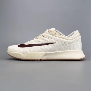 Nike Beige Burgundy Mesh Upper Synthetic Cage Overlay Lifestyle Sneakers