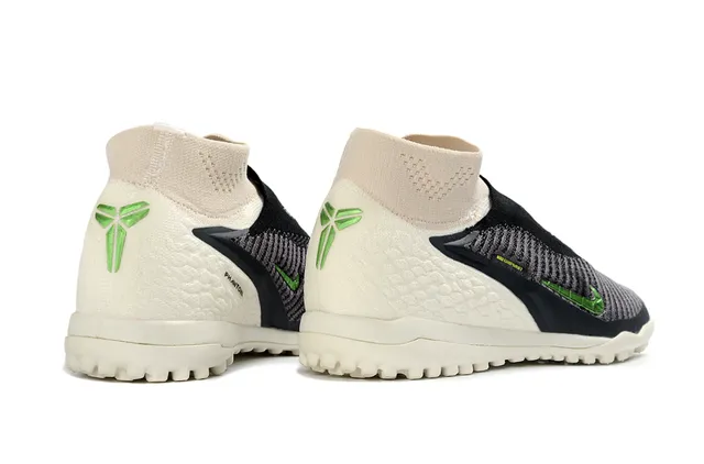 Nike Beige Vert Chaussures de Football Sock-Fit Tige Tricotée Texturée Avant-Pied Blanc Gazon Artificiel 7