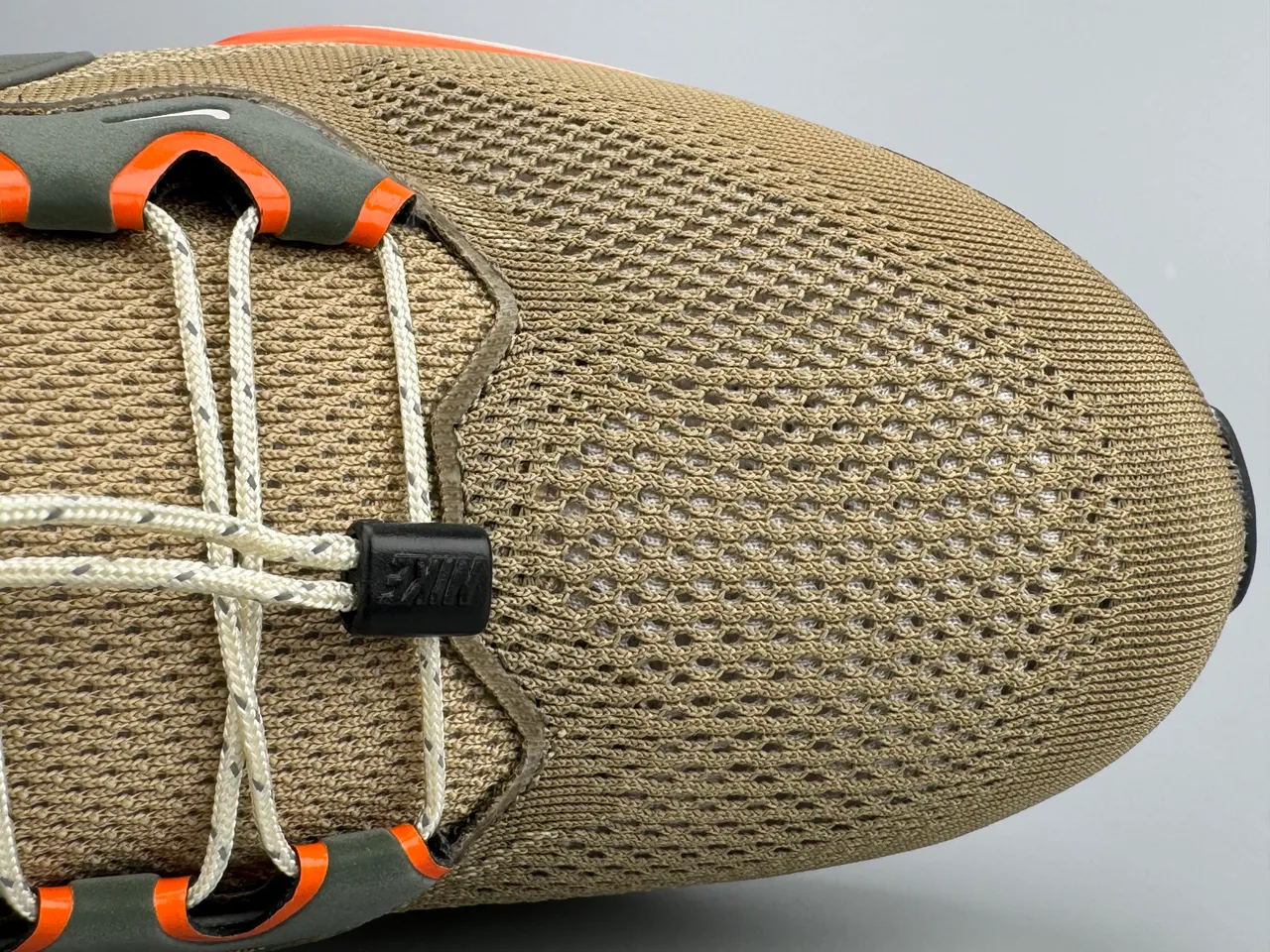 Nike Beige Orange Engineered Mesh Upper Dual-Density Midsole Running Shoes 2