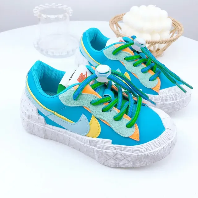 Nike Beige Orange Layered Multi-Material Upper Sculpted Textured Midsole Lifestyle Sneakers 10