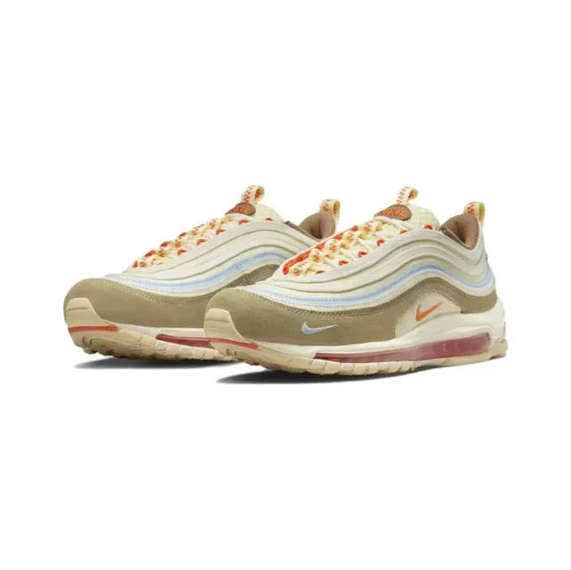 Nike Beige Red Layered Wave-Pattern Upper Visible Air Unit Lifestyle Sneakers 10
