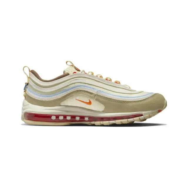 Nike Beige Red Layered Wave-Pattern Upper Visible Air Unit Lifestyle Sneakers 11