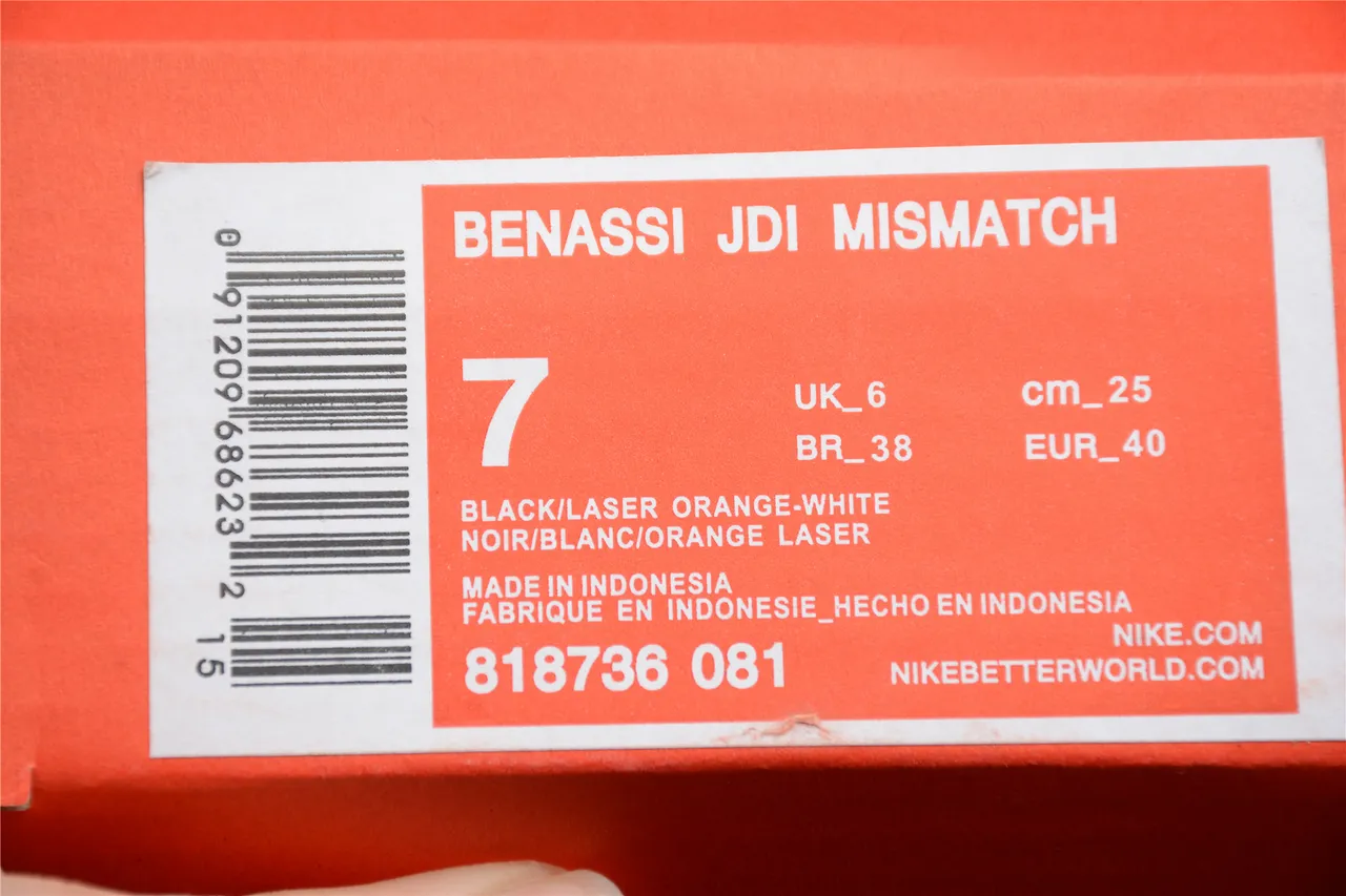 Nike Benassi Black White Single-Strap Molded EVA Footbed Slippers 2