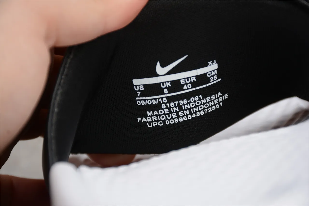 Nike Benassi Black White Single-Strap Molded EVA Footbed Slippers 3