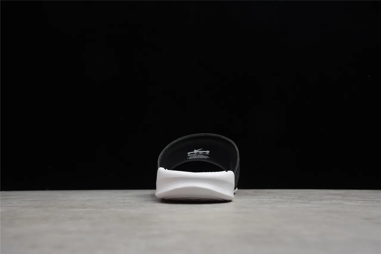 Nike Benassi Black White Single-Strap Molded EVA Footbed Slippers 7