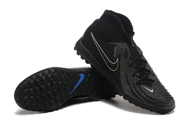 Nike Negro y Azul Knit Superior Collar Ajuste a Calcetín Turf Zapatos de Fútbol 6