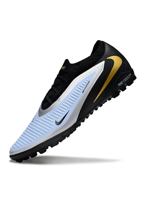 Nike Black Gold Low-Cut Synthetic Upper Conical Molded Studs Artificial-Grass Soccer Shoes 3