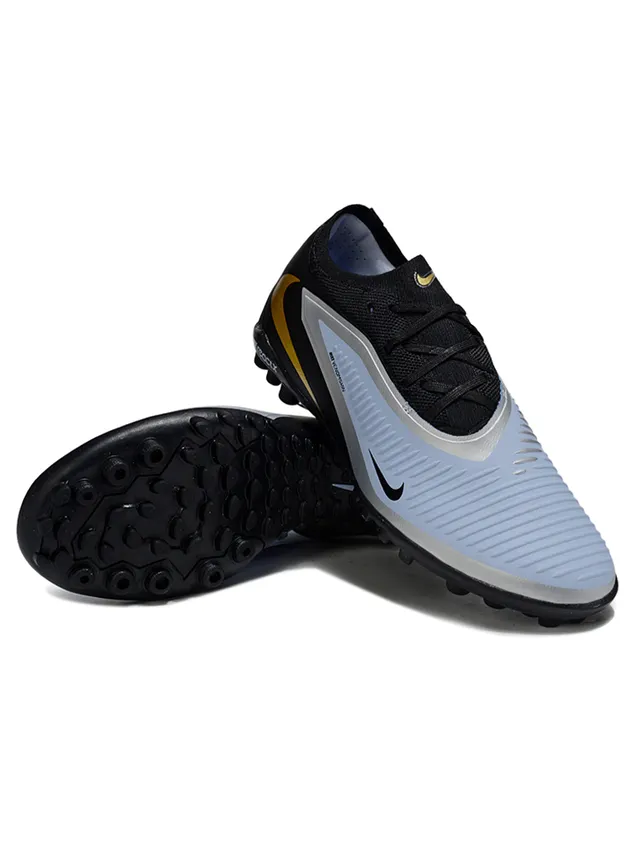 Nike Black Gold Low-Cut Synthetic Upper Conical Molded Studs Artificial-Grass Soccer Shoes 4