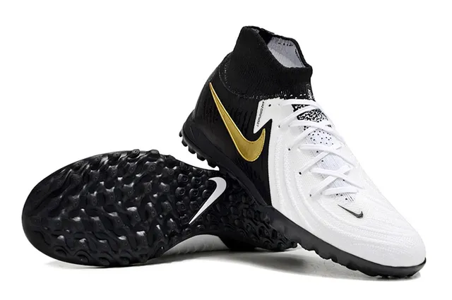 Nike Noir Or Collet Sock-Fit Construction Superposition Synthétique Chaussures de Football Turf 3