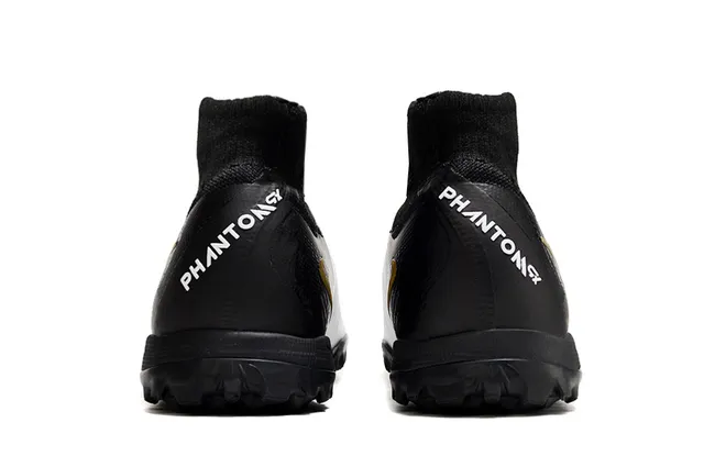 Nike Noir Or Collet Sock-Fit Construction Superposition Synthétique Chaussures de Football Turf 4