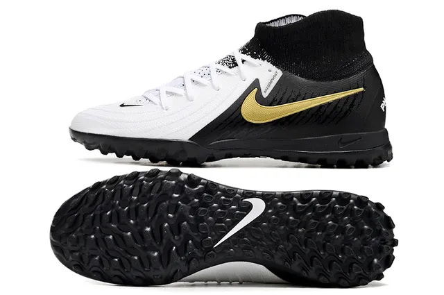 Nike Noir Or Collet Sock-Fit Construction Superposition Synthétique Chaussures de Football Turf 5