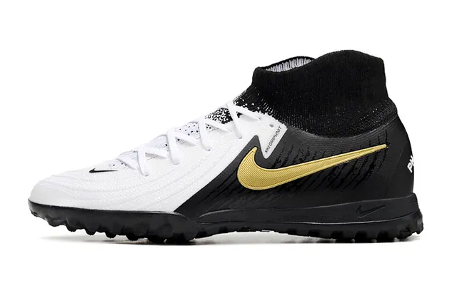 Nike Noir Or Collet Sock-Fit Construction Superposition Synthétique Chaussures de Football Turf 8
