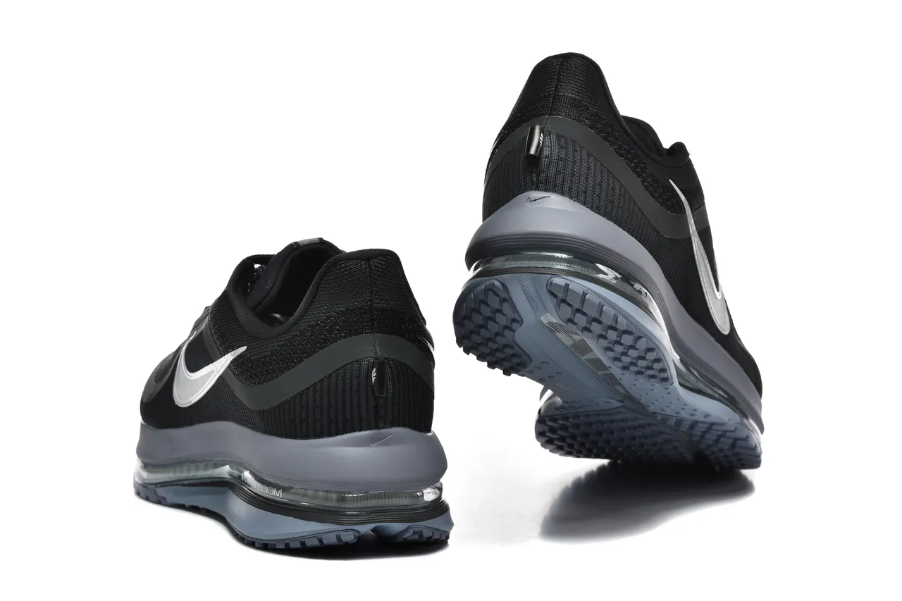 Nike Chaussures de course avec upper de knit noir gris, full-length visible Air Unit 2