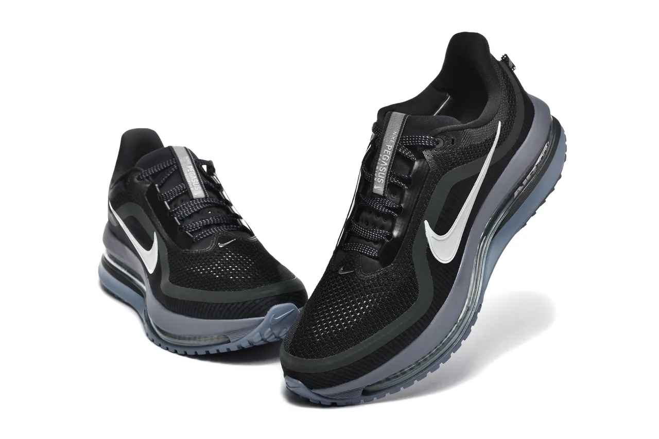 Nike Chaussures de course avec upper de knit noir gris, full-length visible Air Unit 3