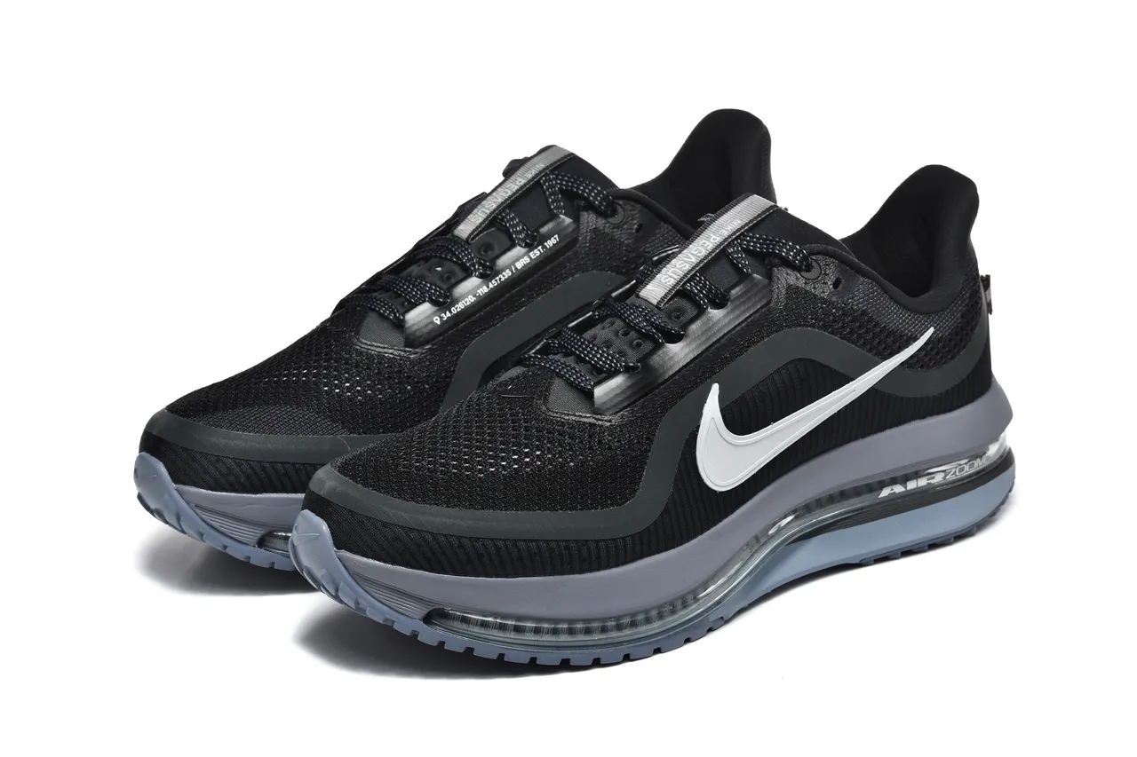 Nike Chaussures de course avec upper de knit noir gris, full-length visible Air Unit 6
