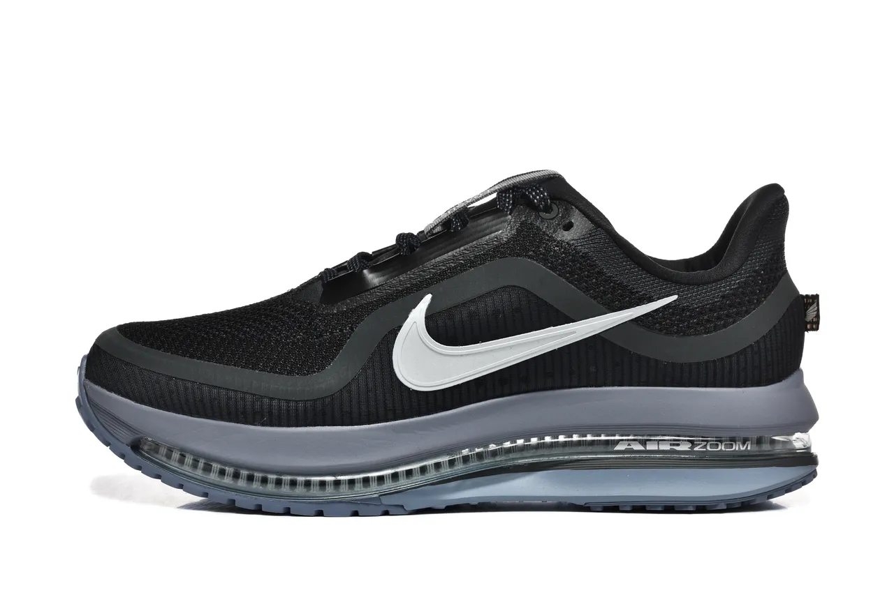 Nike Chaussures de course avec upper de knit noir gris, full-length visible Air Unit 7