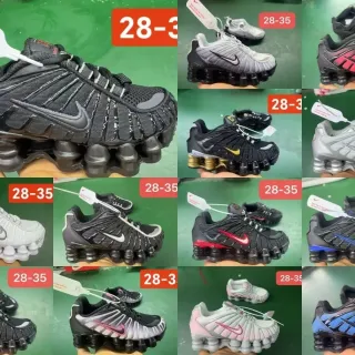 Nike Black Gray Shox Column Midsole Layered Synthetic Cage Upper Lifestyle Sneakers