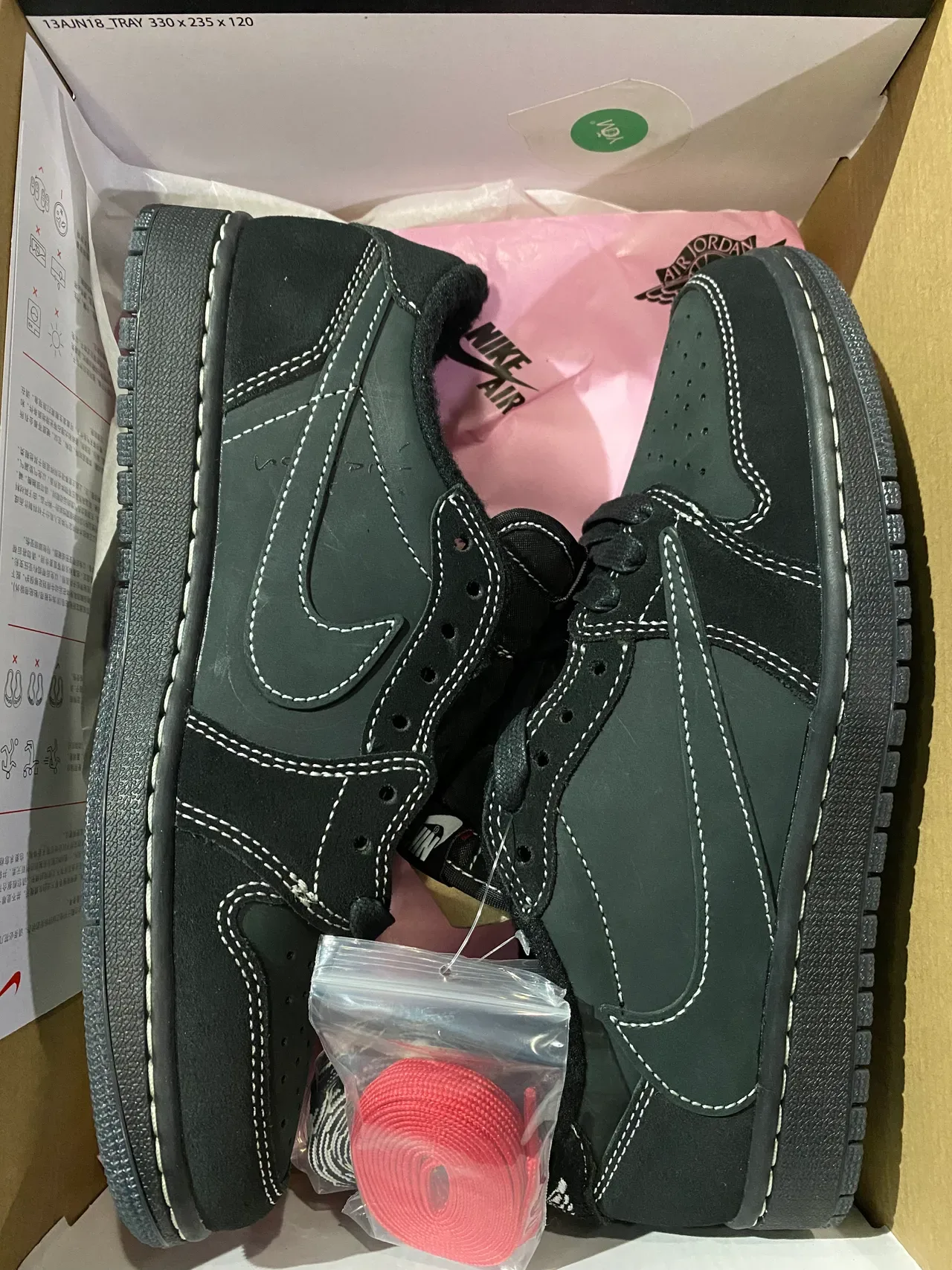 Nike Chaussures Lifestyle Noir Vert Low-Top Coutures Contraste 2