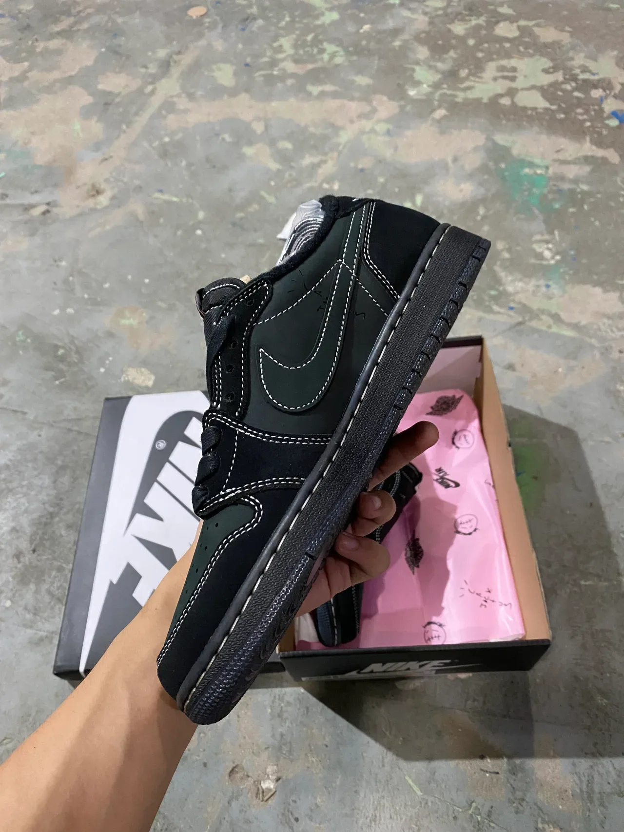 Nike Chaussures Lifestyle Noir Vert Low-Top Coutures Contraste 5