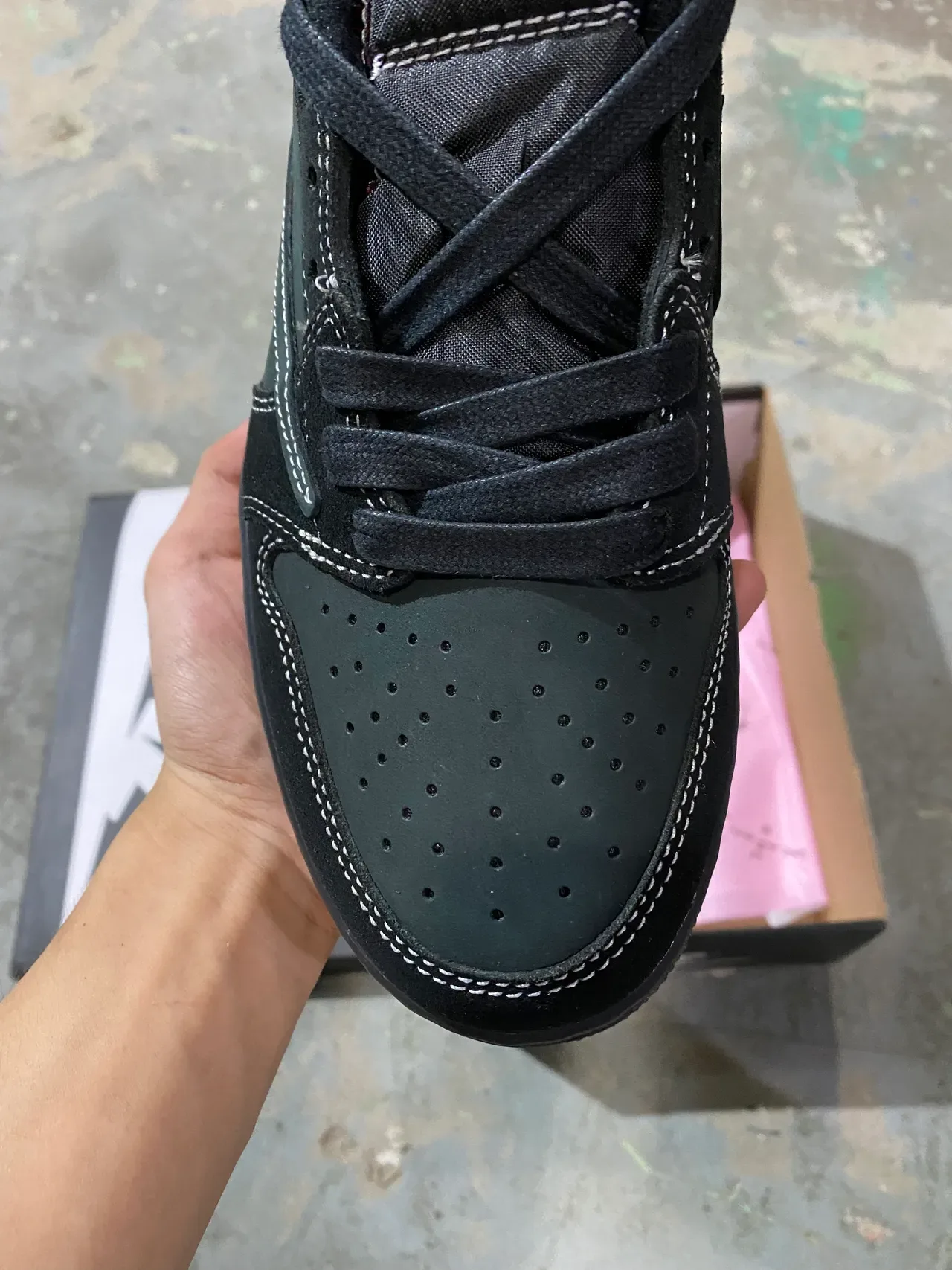 Nike Chaussures Lifestyle Noir Vert Low-Top Coutures Contraste 6
