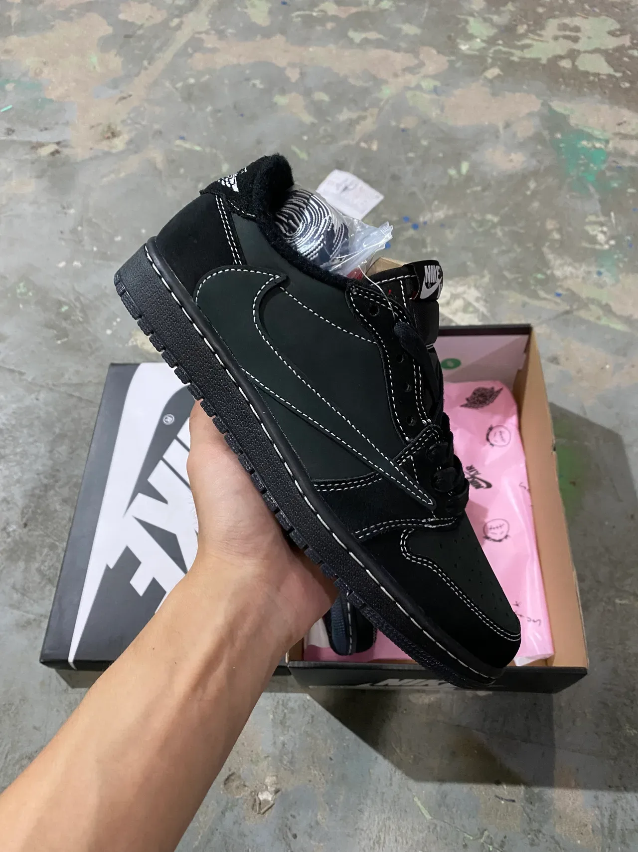 Nike Chaussures Lifestyle Noir Vert Low-Top Coutures Contraste 8